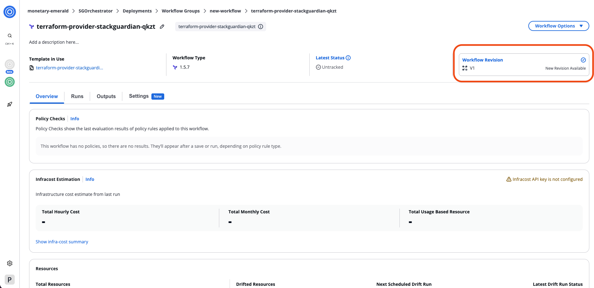 Check for available revisions
