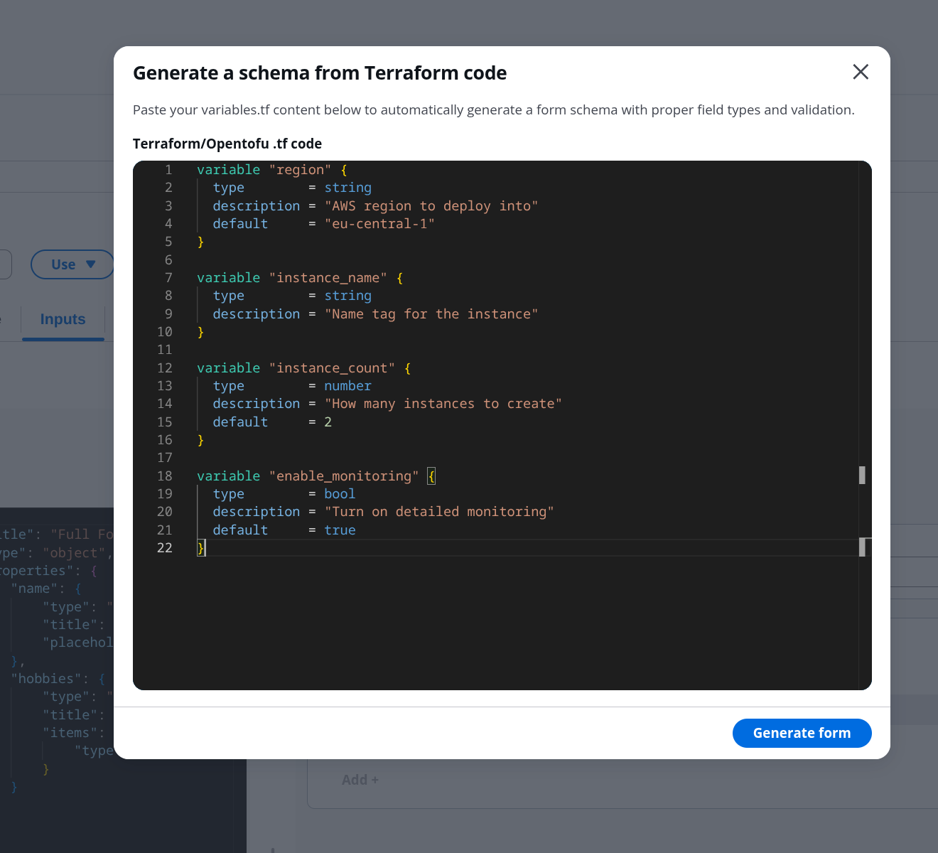 Paste Code Manually
