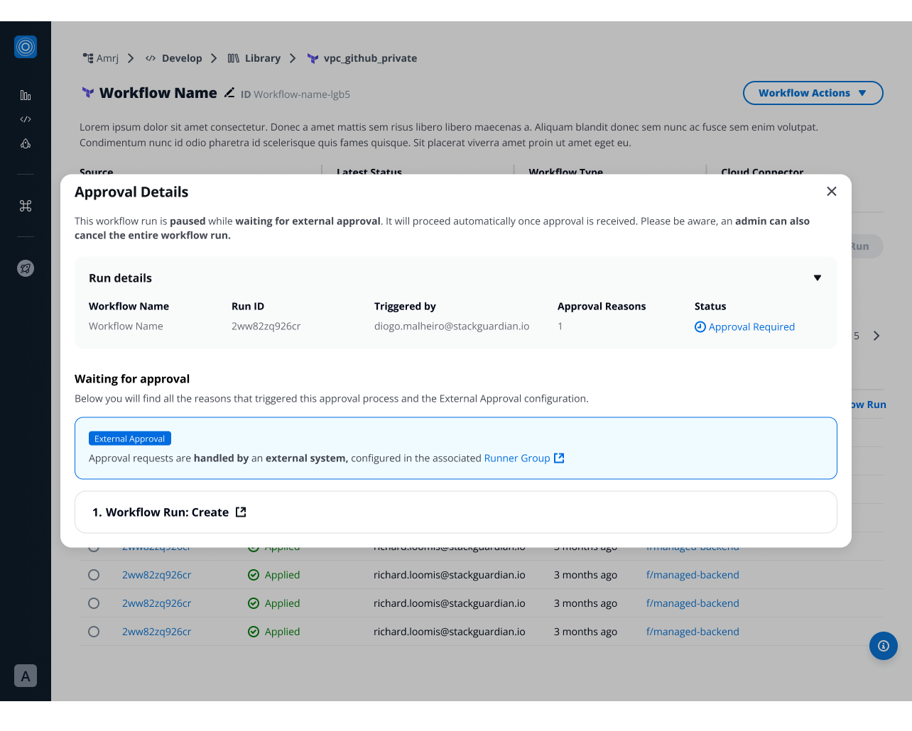 Before external approval is granted