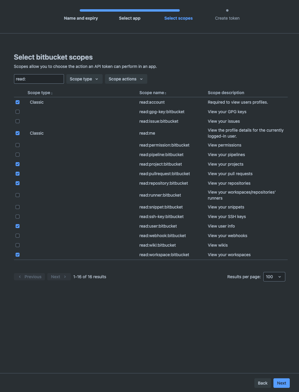 Create API token