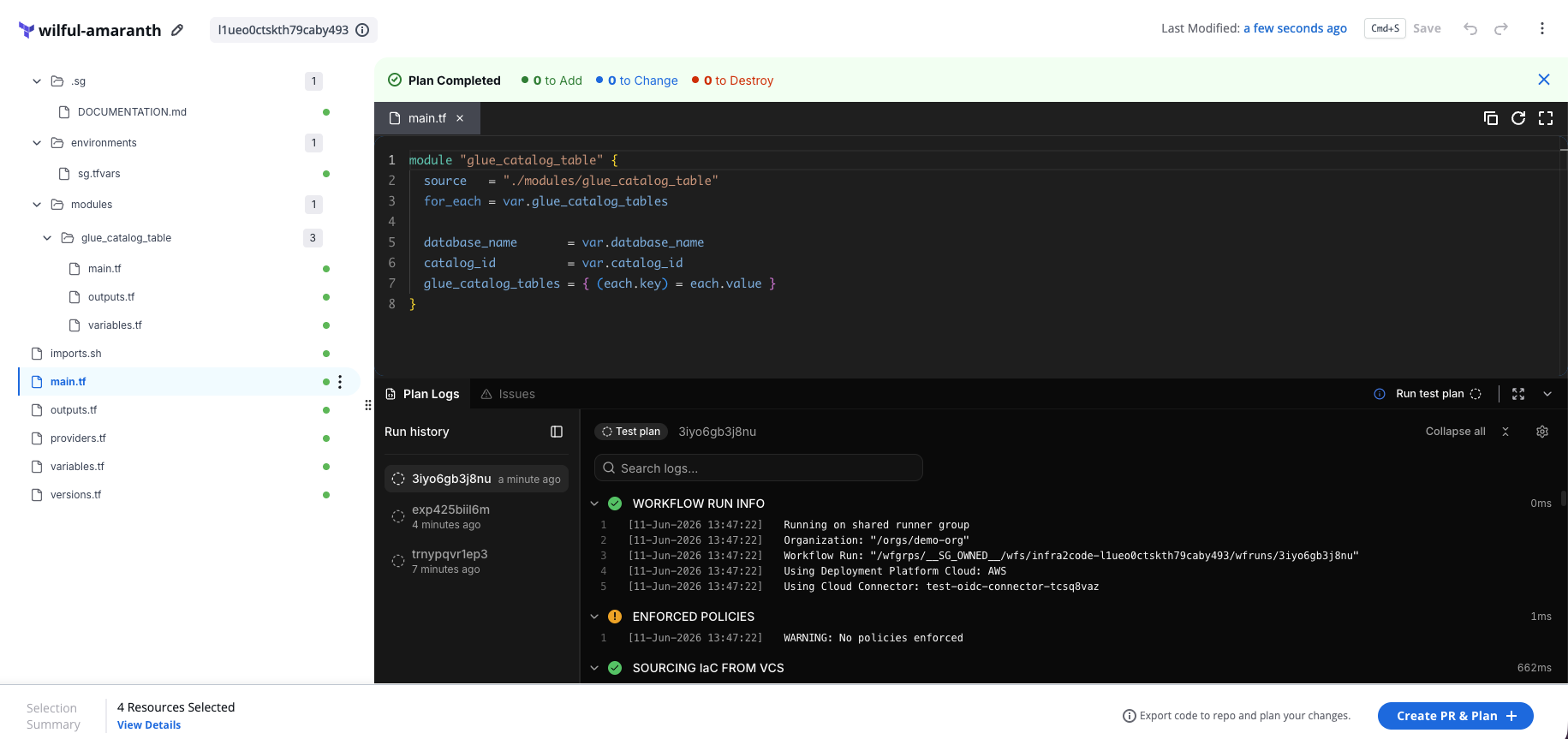 Code workbench