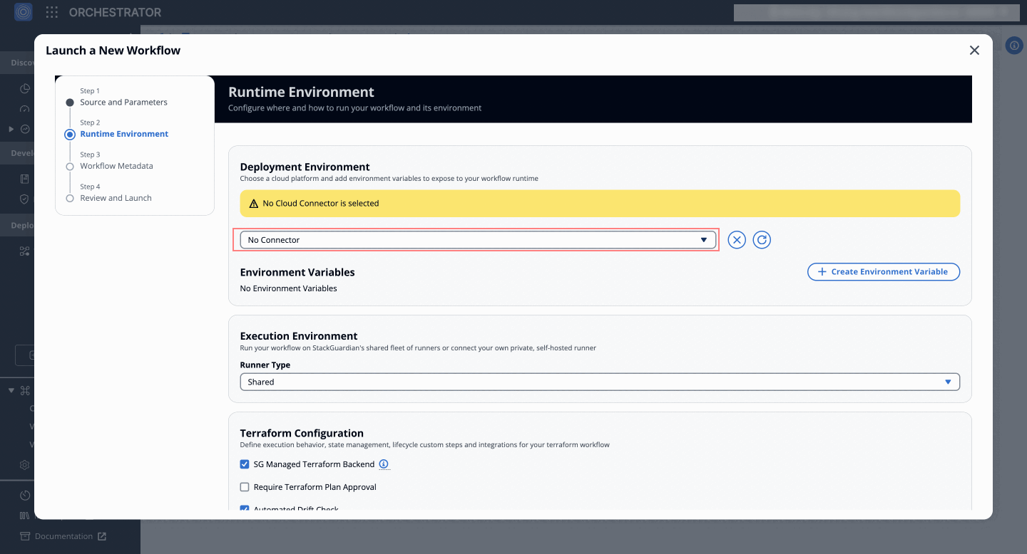 Create Workflow Wizard Step 2