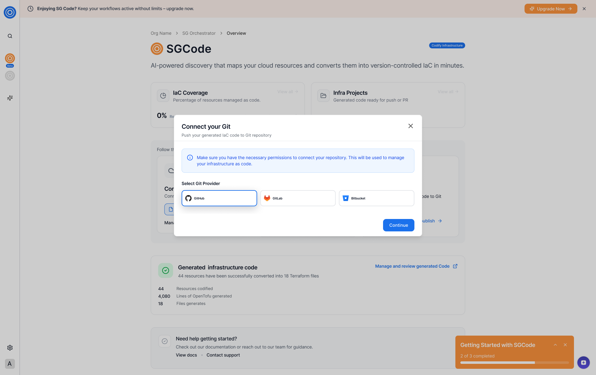 Connect your Git and publish
