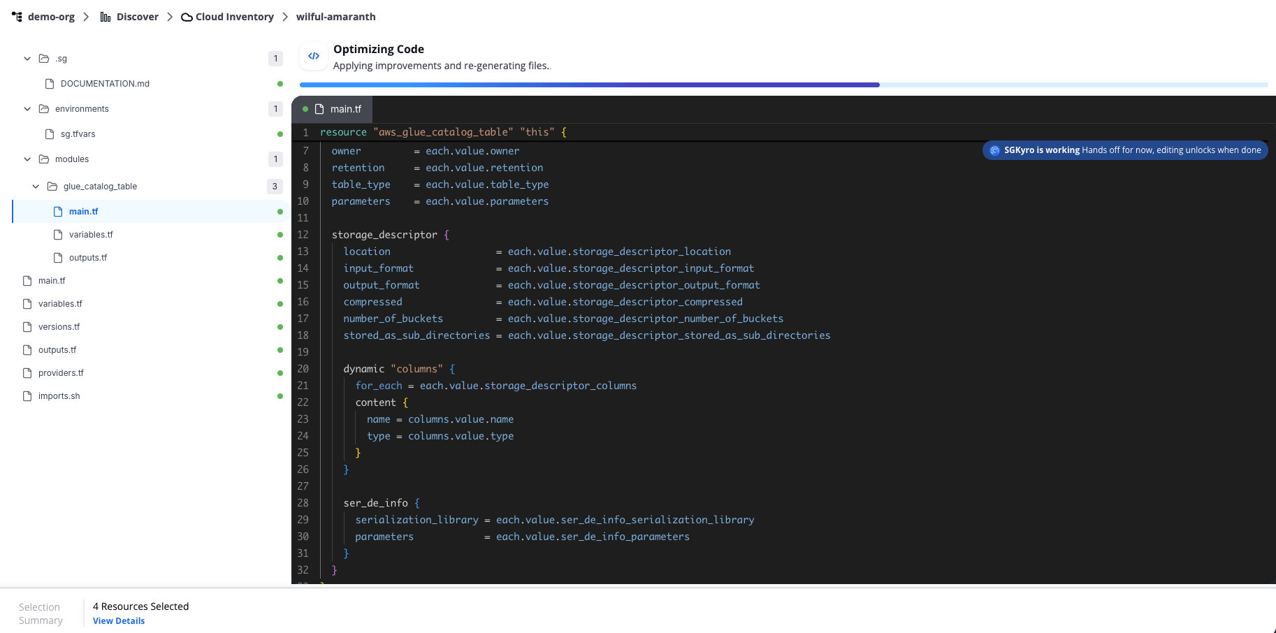 Code generation
