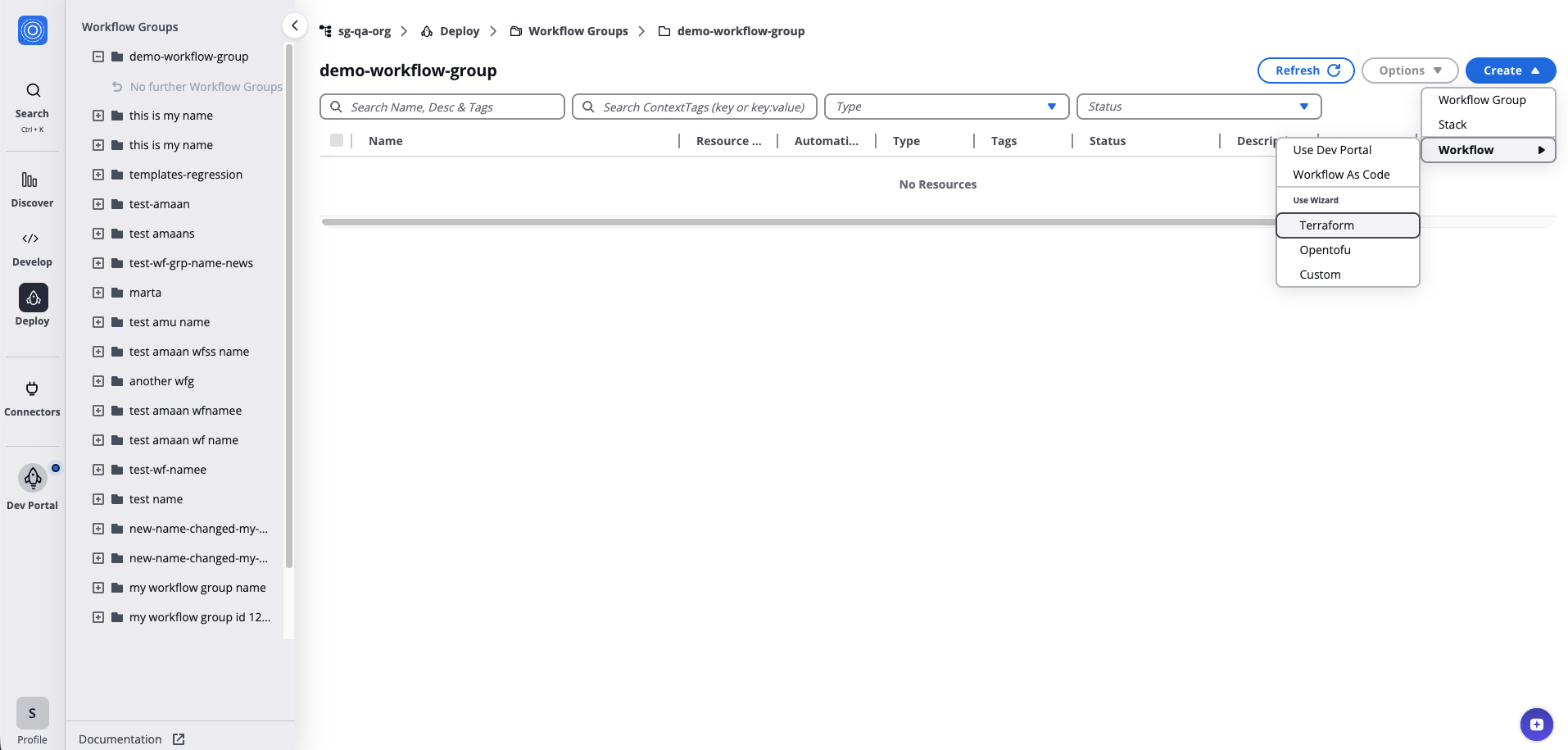 Initiating a New Workflow