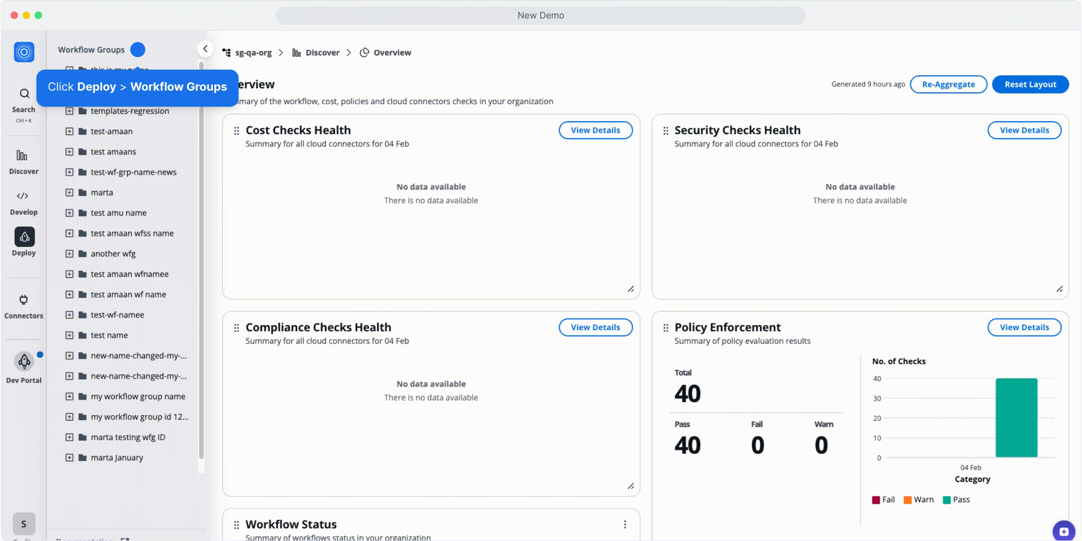 Creating a Workflow Group
