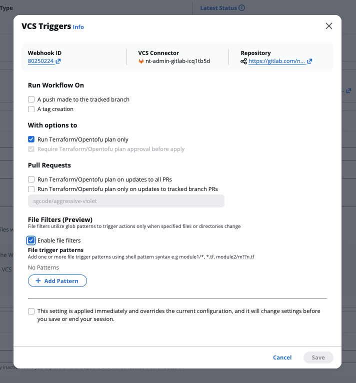 GitLab triggers