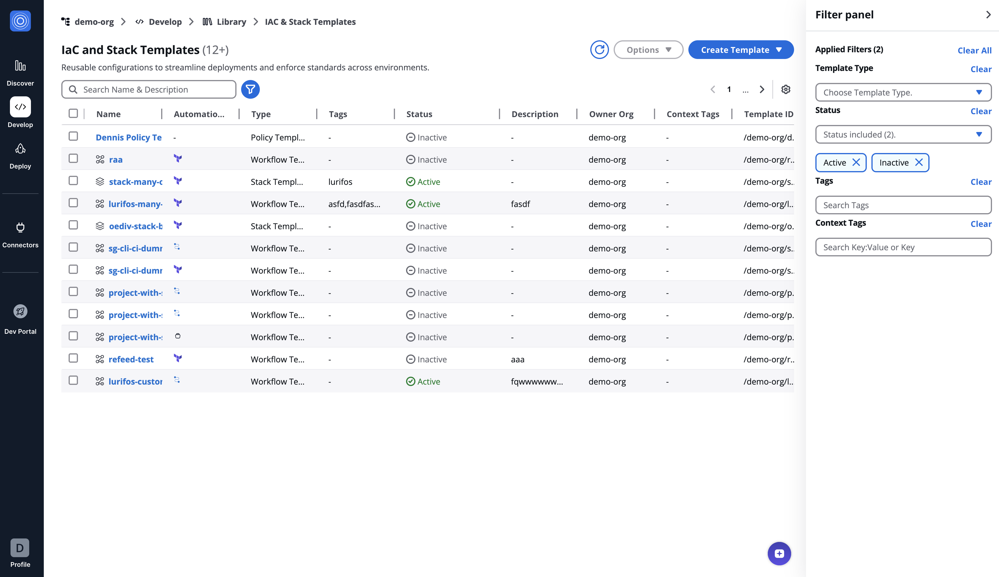 Workflows & Stacks Templates