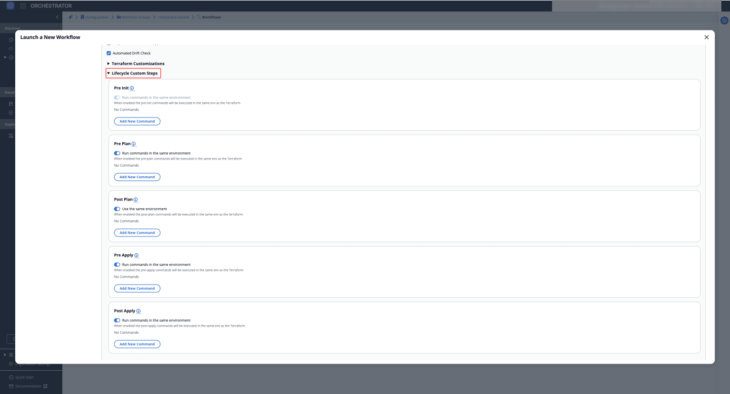 Lifecycle Custom Step