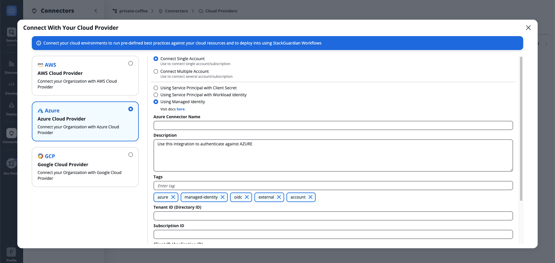 Managed Identity Azure Connector