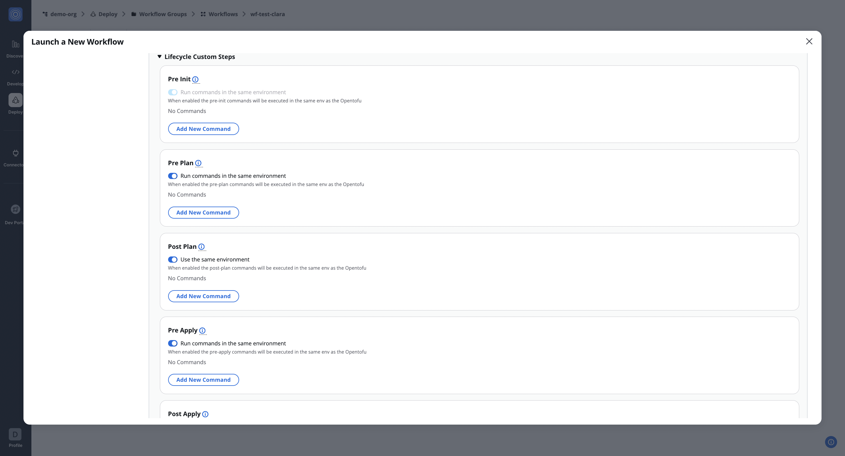 Lifecycle Custom Step
