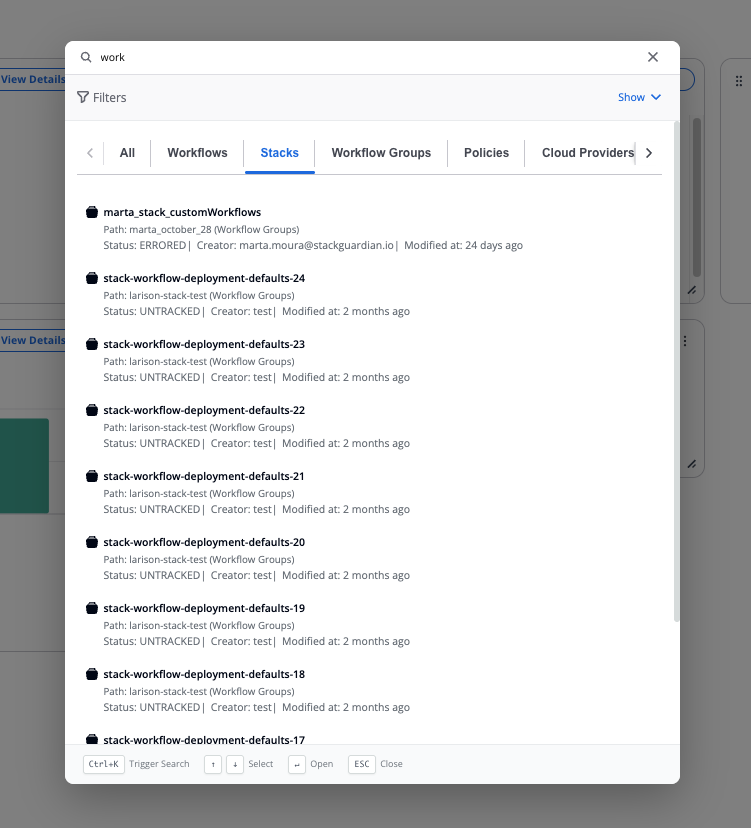 Search within a specific group